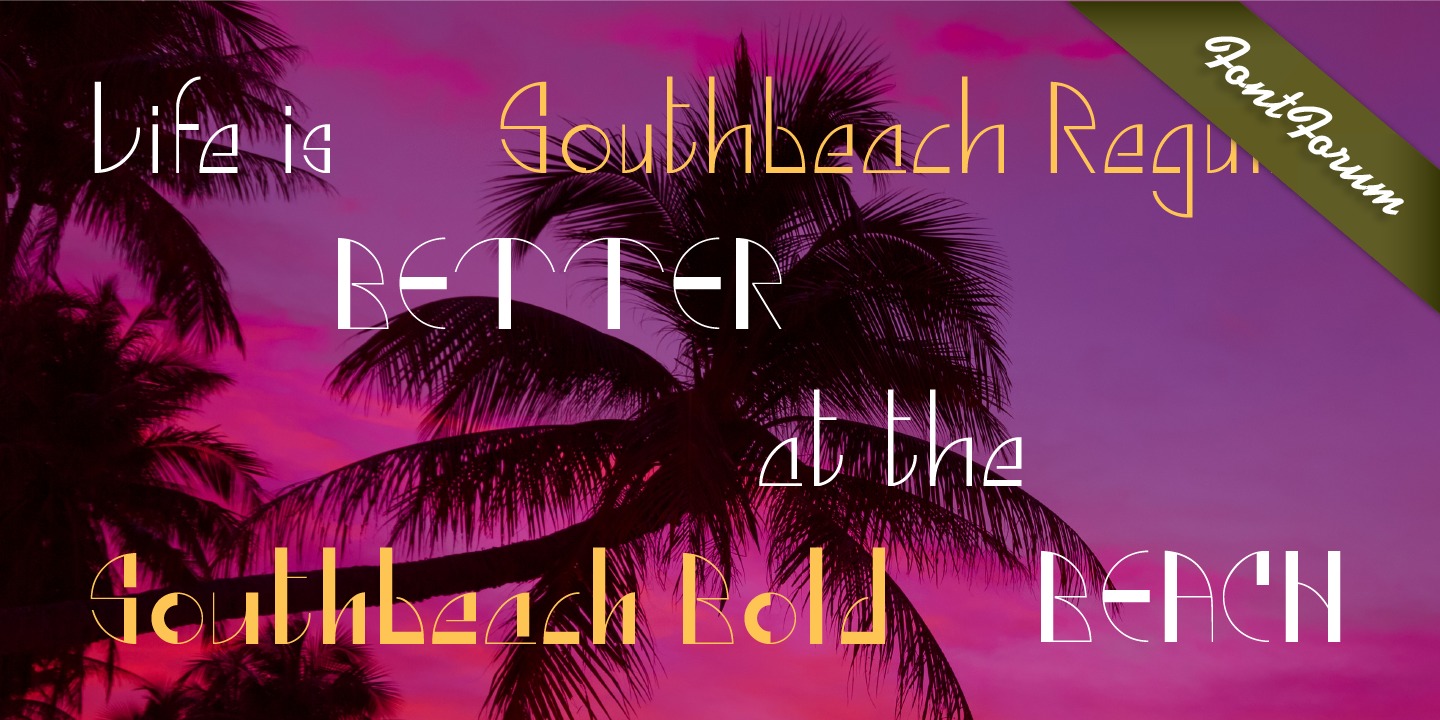 Пример шрифта Southbeach #2